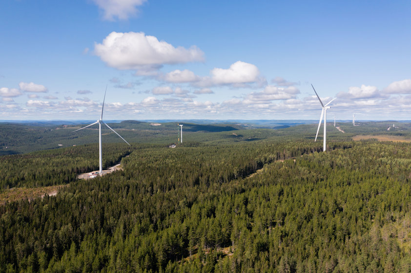 Parque eólico Stor-Skälsjön na Suécia, desenvolvido pela Hydro Rein e Eolus